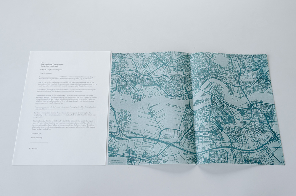 a risograph printed proposal of urban un-planning of Rotterdam